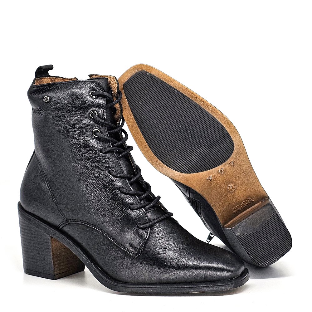 Bota Feminina KAR003 Couro Preto Preto 3
