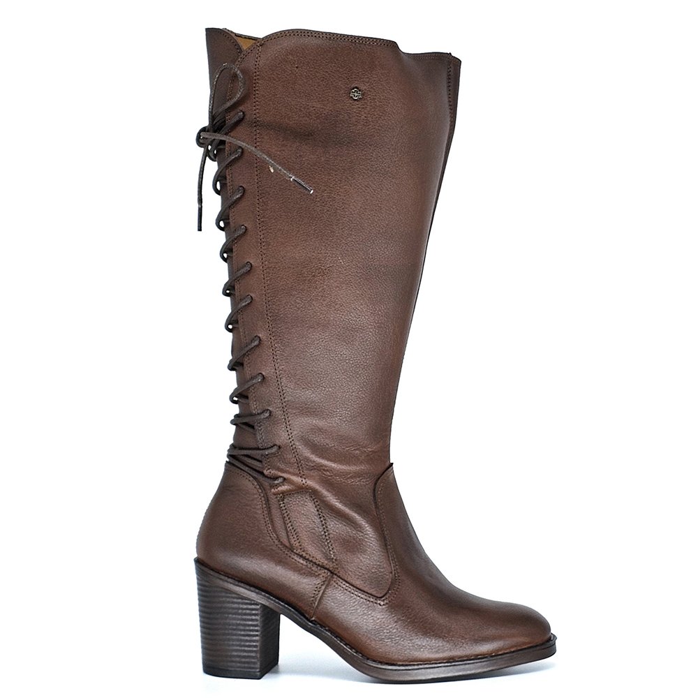 Bota Feminina ELO003 Couro Mogno