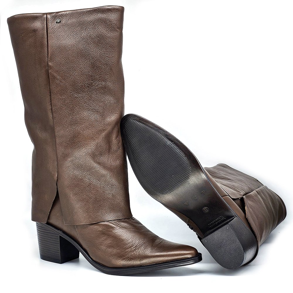 Bota Feminina LOR015 Couro Terracota Terracota 4