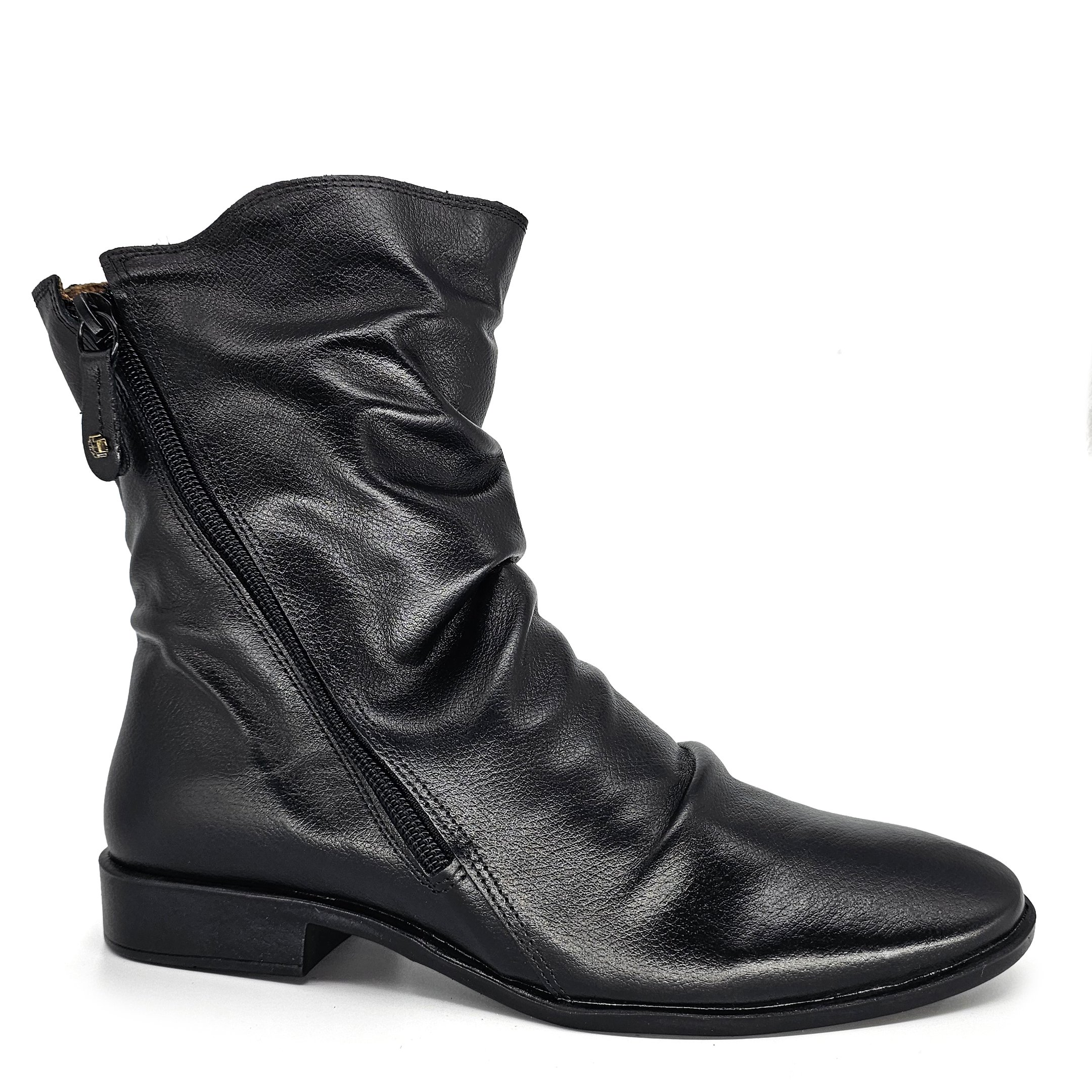 Bota Feminina LUN004E Couro Preto Preto 3