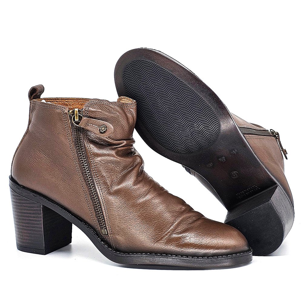 Bota Feminina JUD002 Couro Terracota Terracota 3