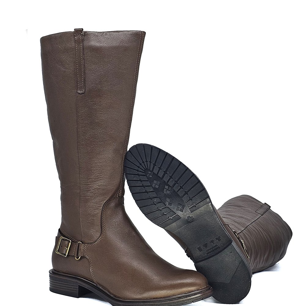 Bota Feminina DIA020 Couro Terracota Terracota 4