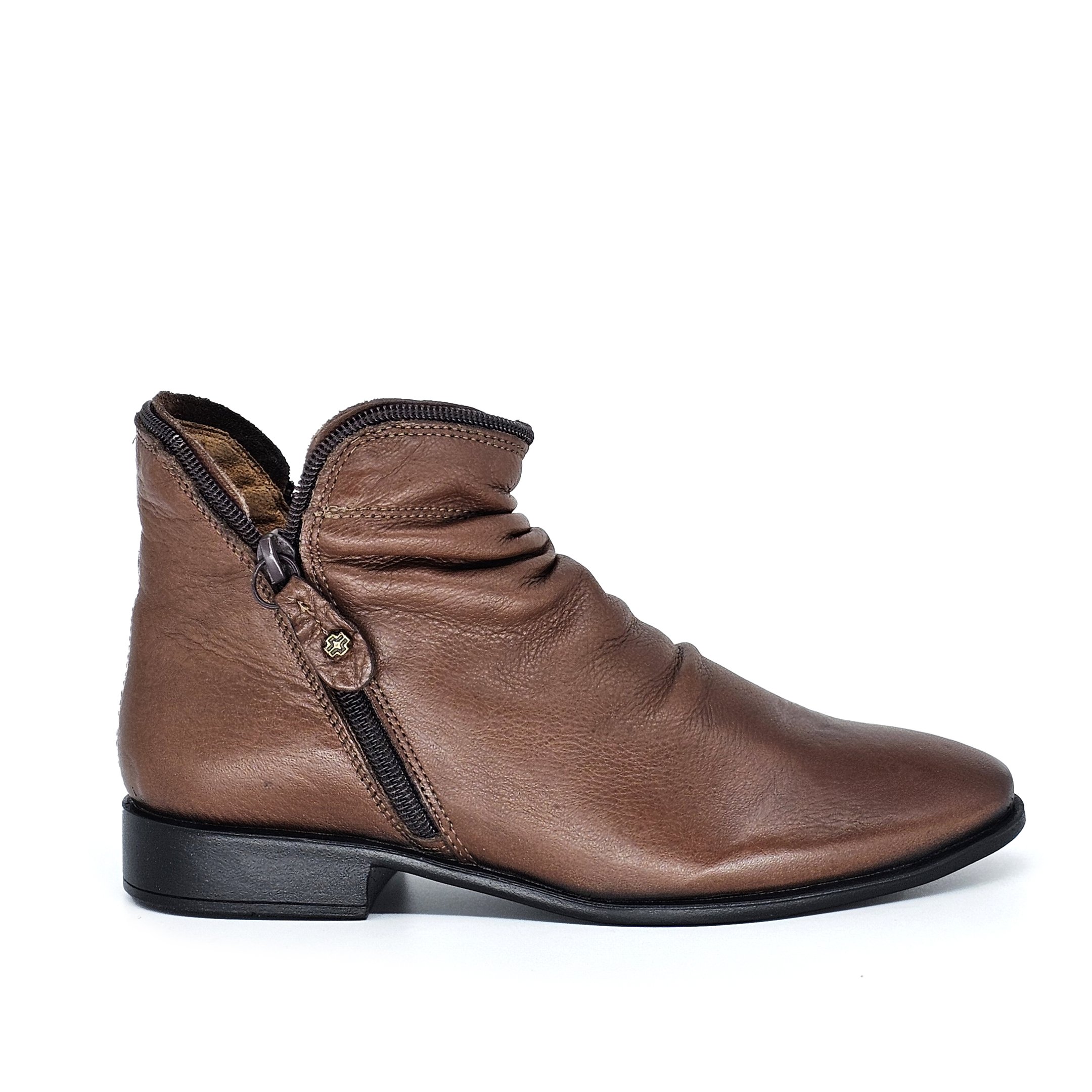 Bota Feminina LUN611E Couro Mogno Marrom 2