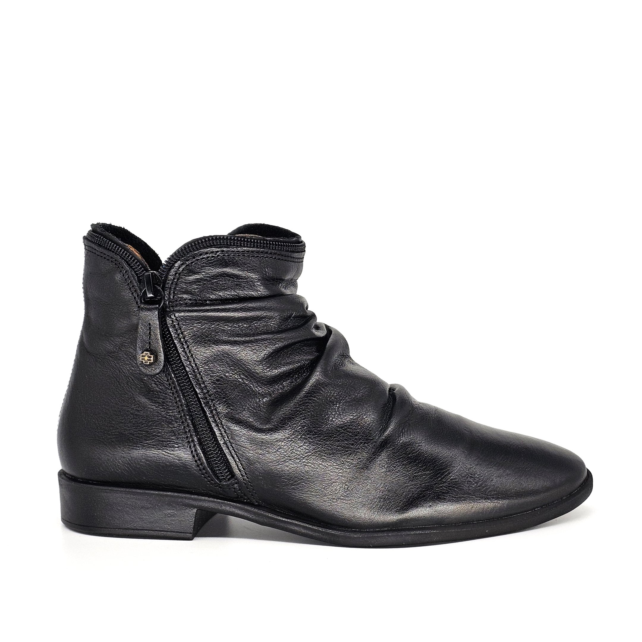 Bota Feminina LUN611E Couro Preto