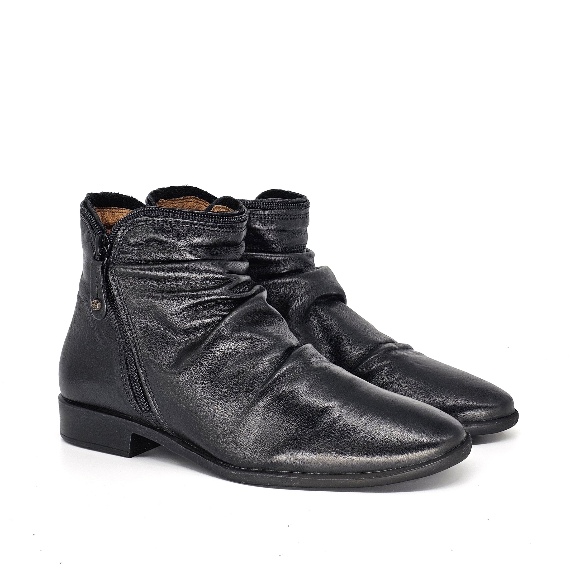 Bota Feminina LUN611E Couro Preto Preto 2