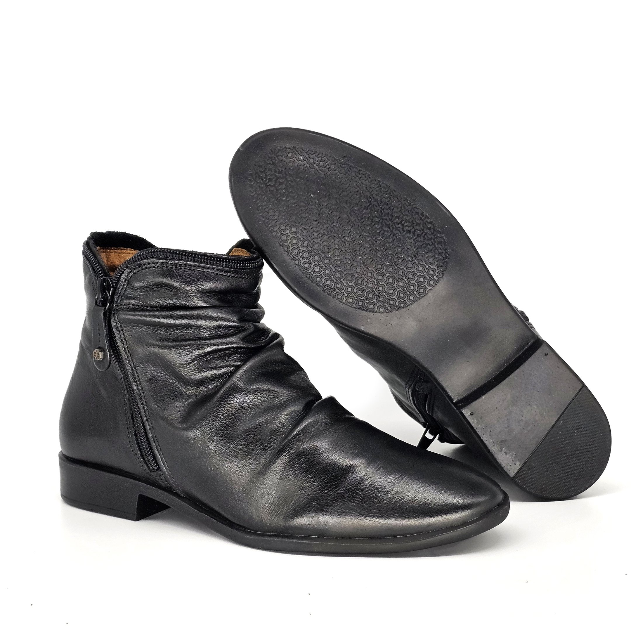 Bota Feminina LUN611E Couro Preto Preto 4