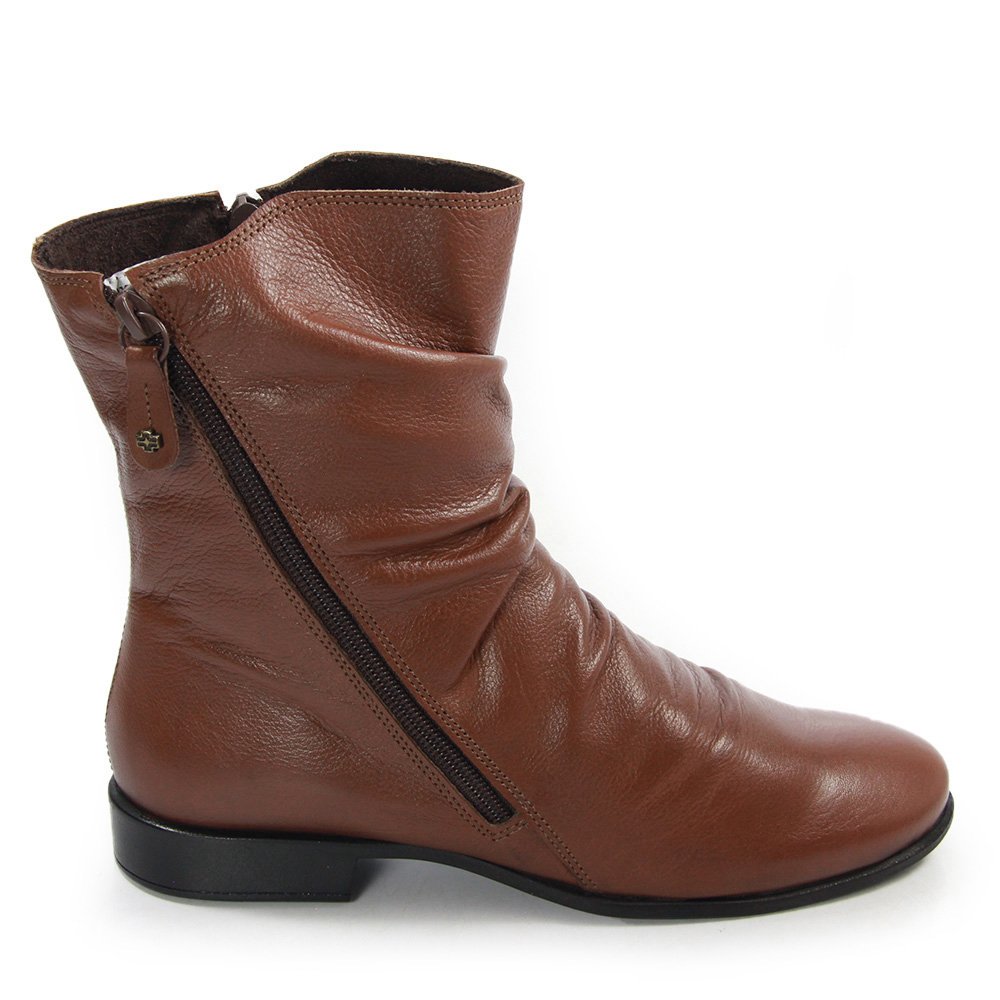 Bota Feminina LUN004E Couro Mogno