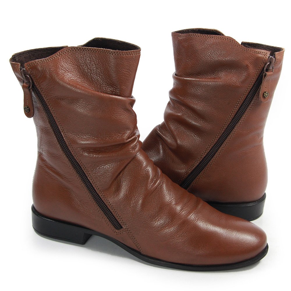 Bota Feminina LUN004E Couro Mogno Marrom 2