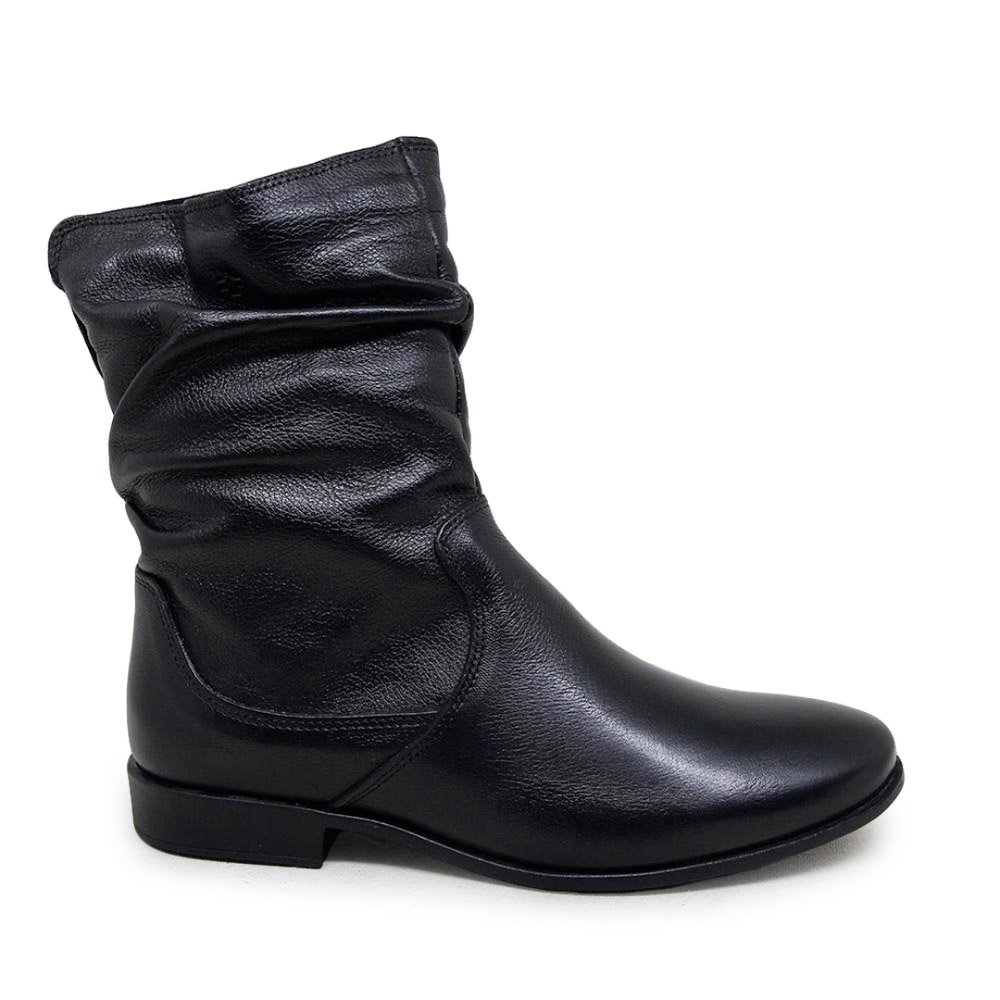 Bota Feminina LUN674E Couro Preto
