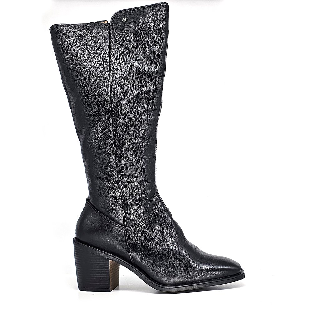 Bota Feminina KAR002 Couro Preto