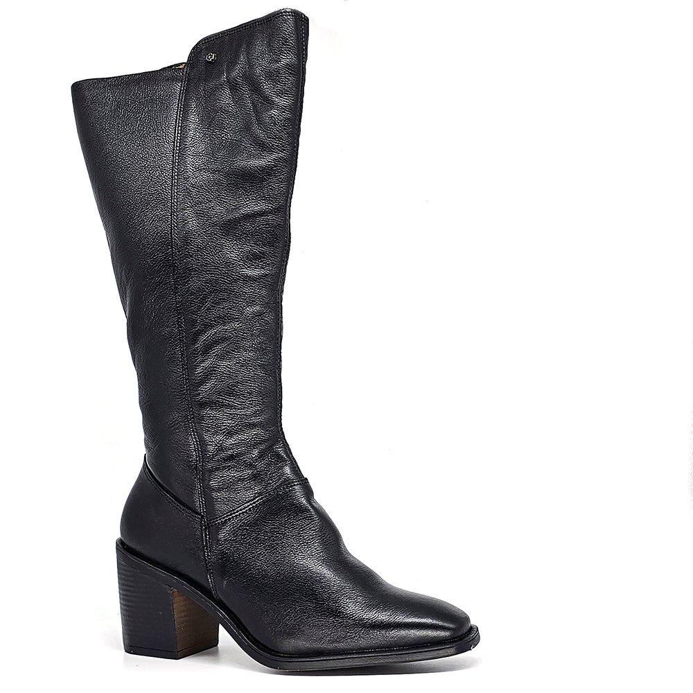 Bota Feminina KAR002 Couro Preto Preto 2