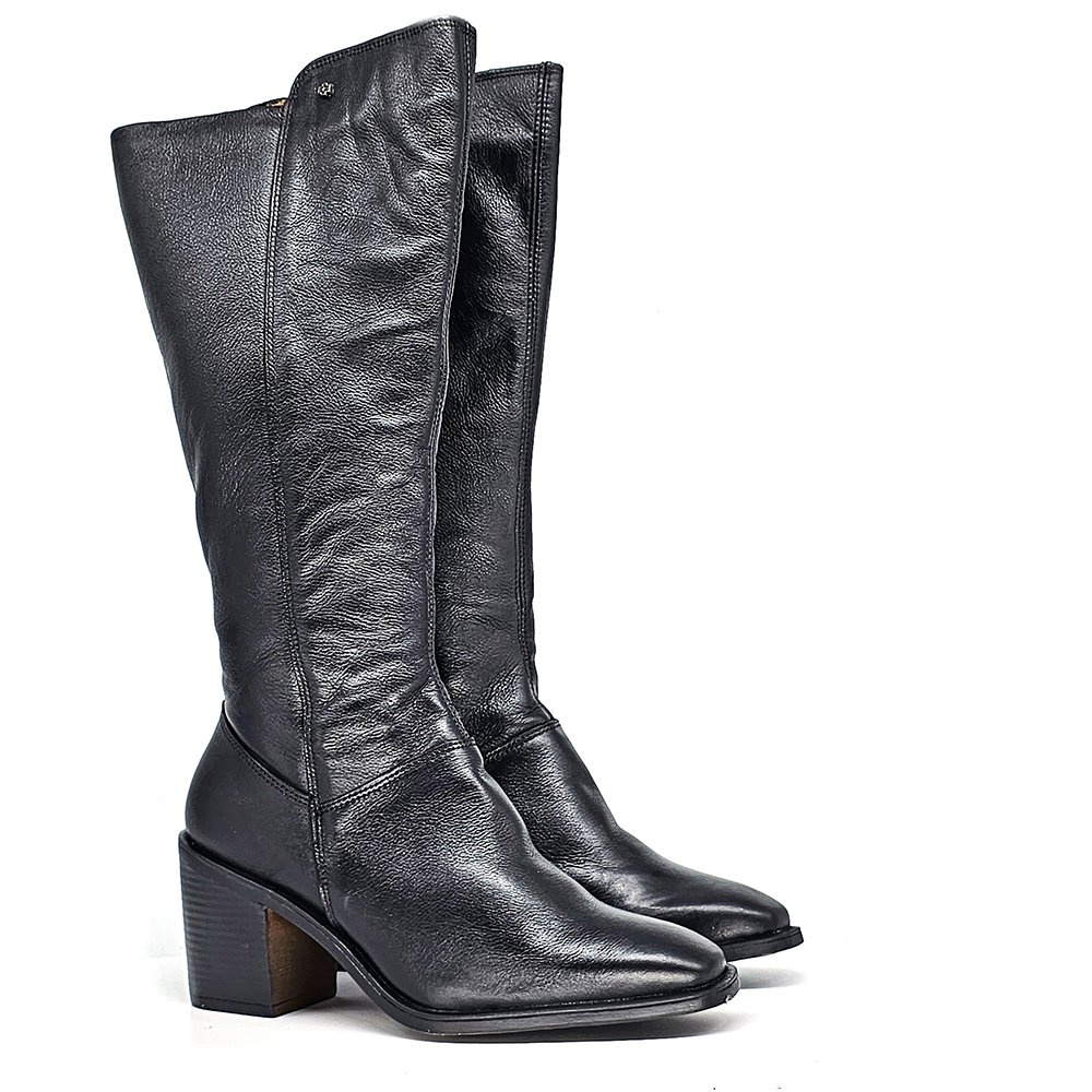 Bota Feminina KAR002 Couro Preto Preto 3