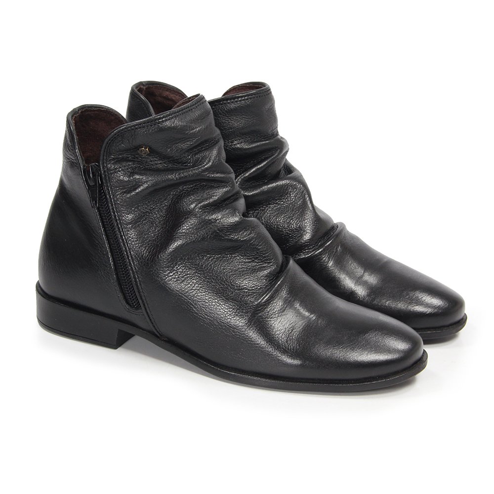 Bota Feminina LUN679E Couro Preto Preto 4