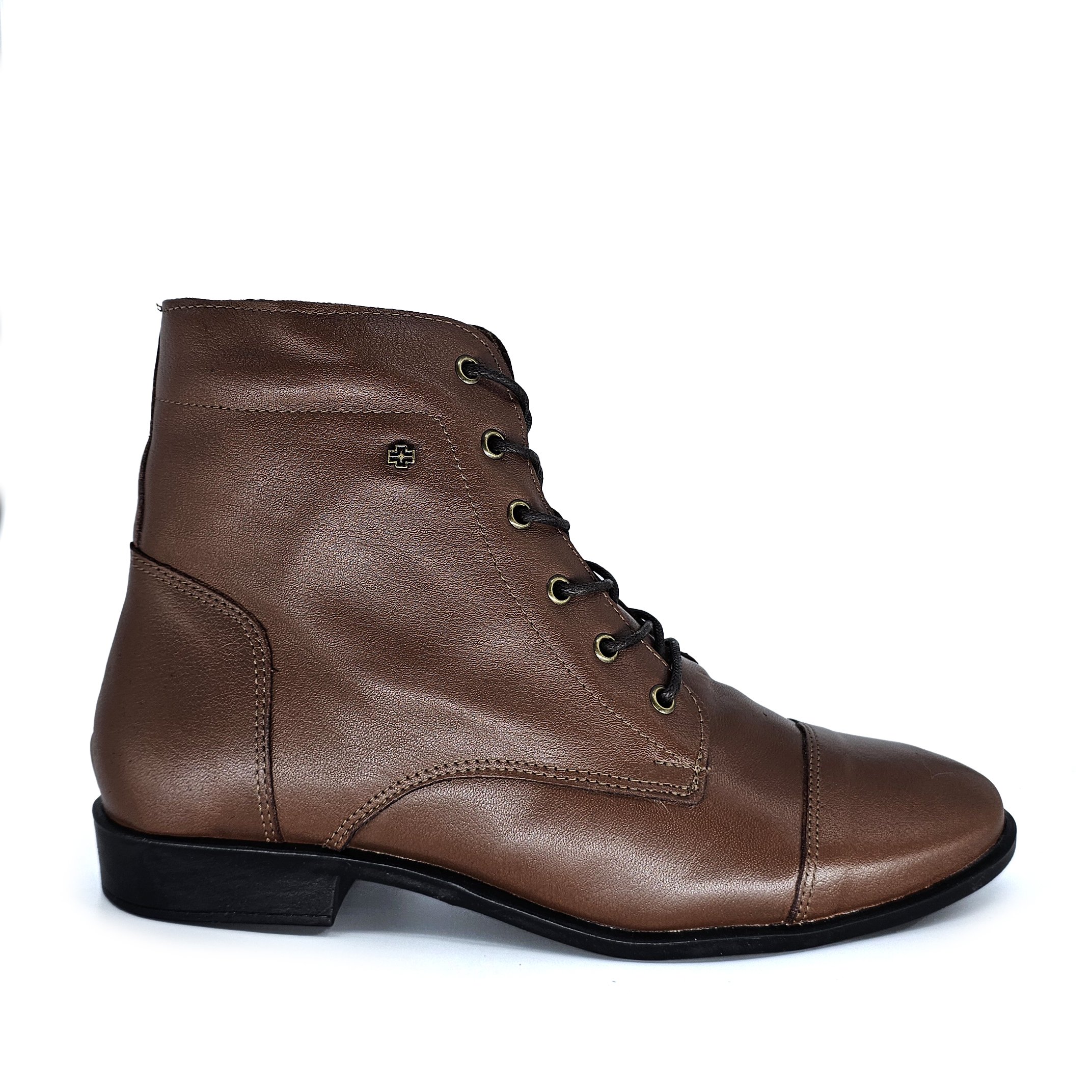 Bota Feminina LUN688E Couro Mogno