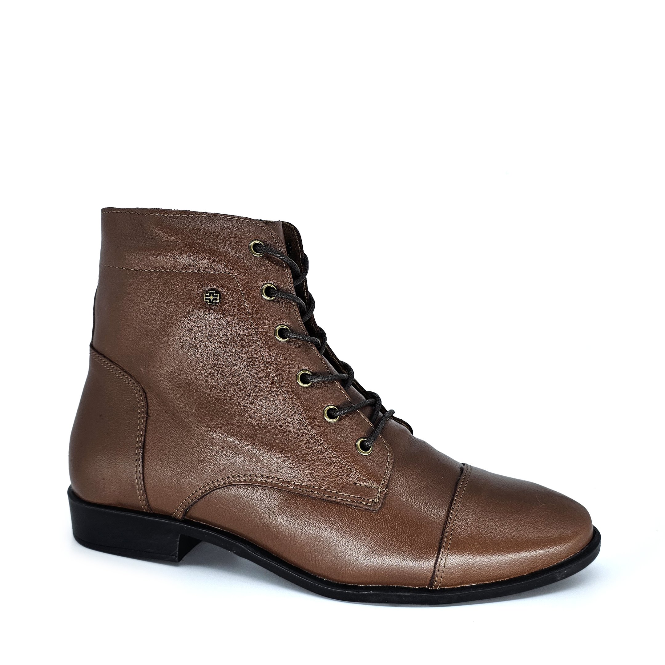 Bota Feminina LUN688E Couro Mogno Marrom 3