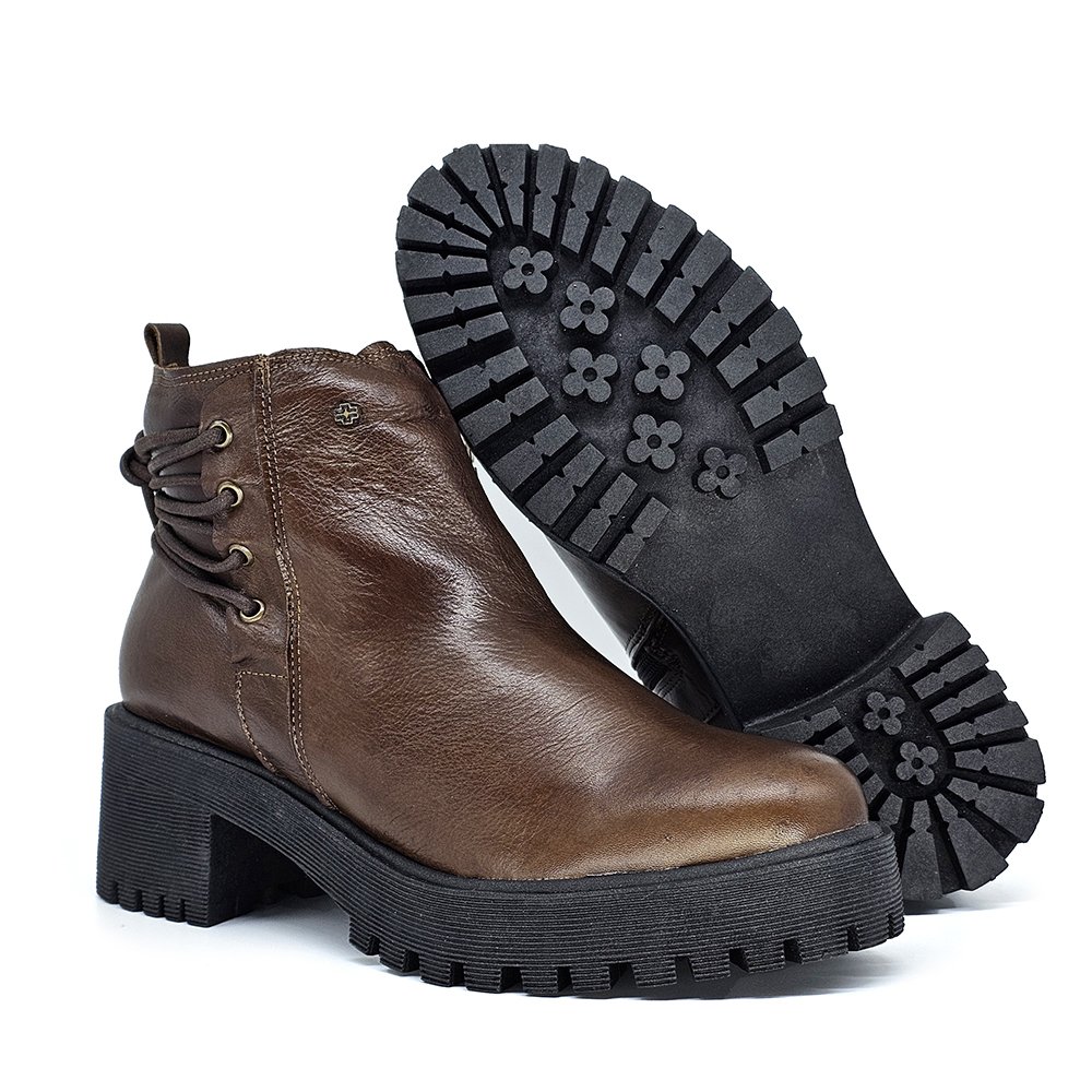 Bota Feminina MUN031E Couro Vita Terracota Terracota 4