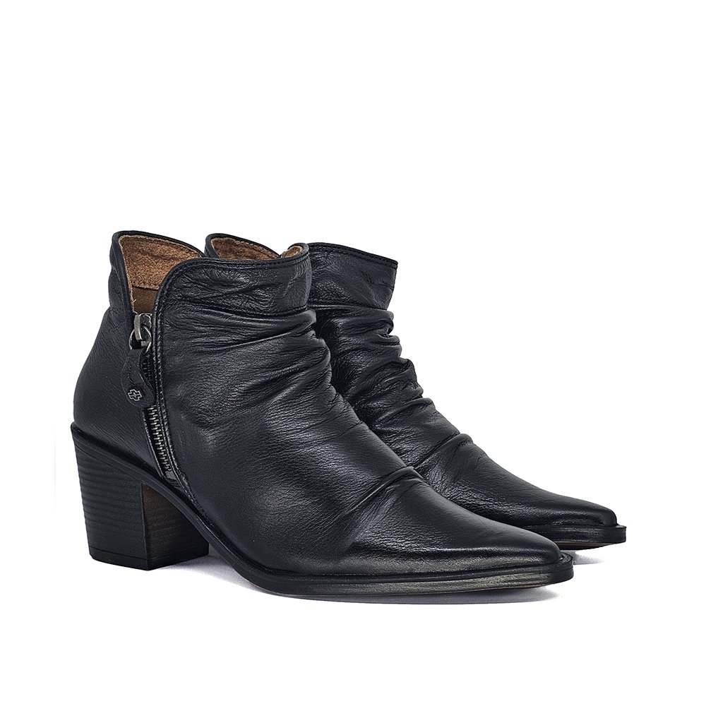 Bota Feminina LOR010 Couro Preto Preto 3