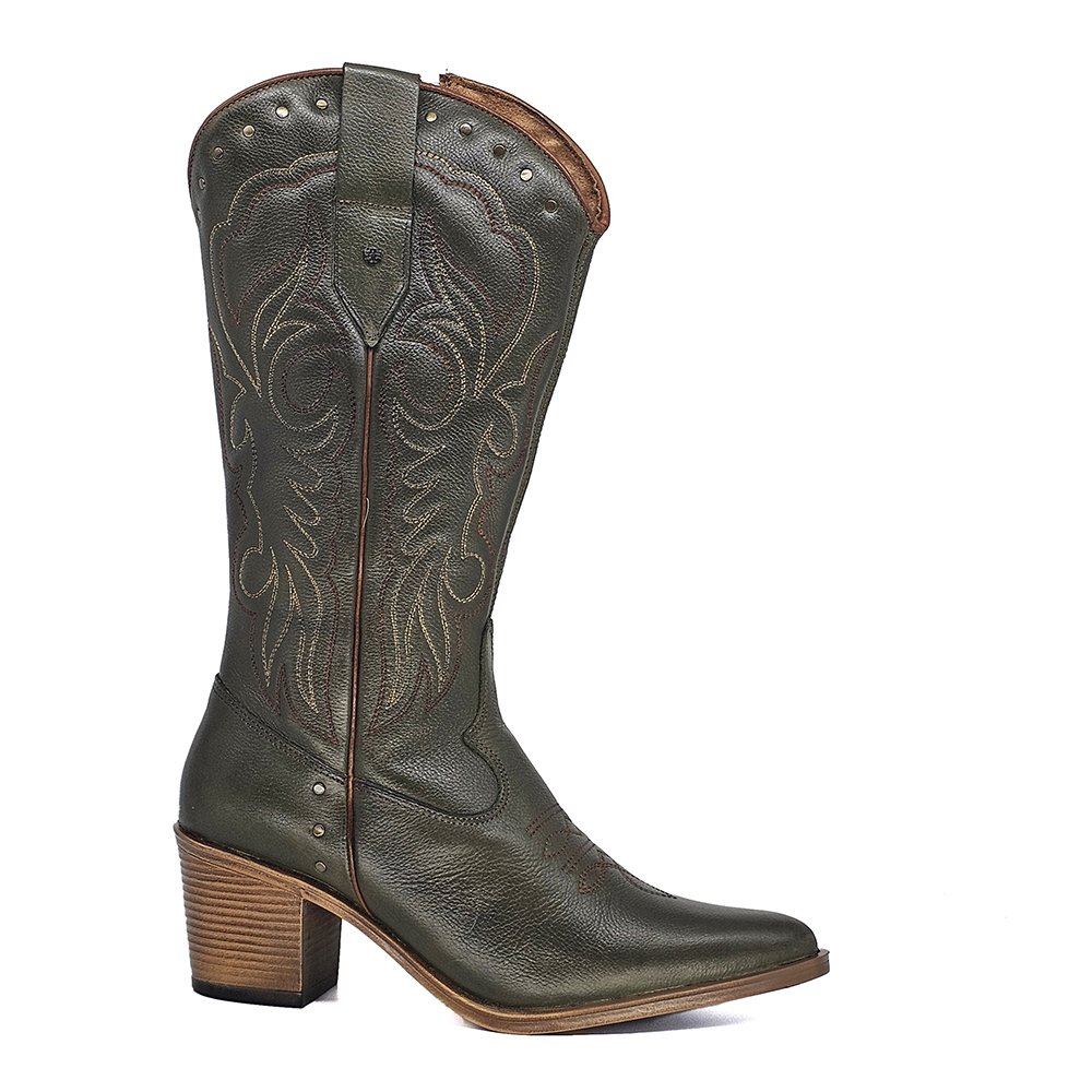 Bota Feminina NAS002 Couro Militar Tan