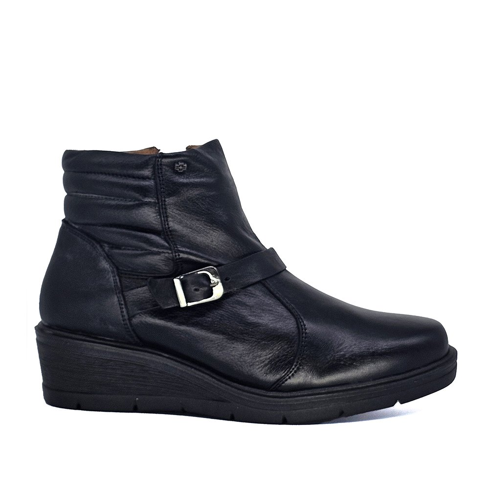 Bota Feminina NIC041 Couro Preto Preto 2