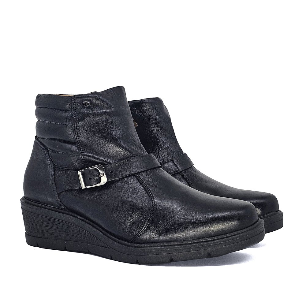 Bota Feminina NIC041 Couro Preto