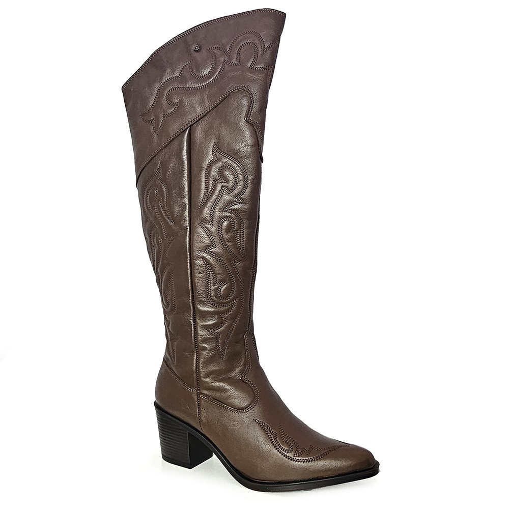 Bota Feminina NAS006 Couro Terracota Terracota 2