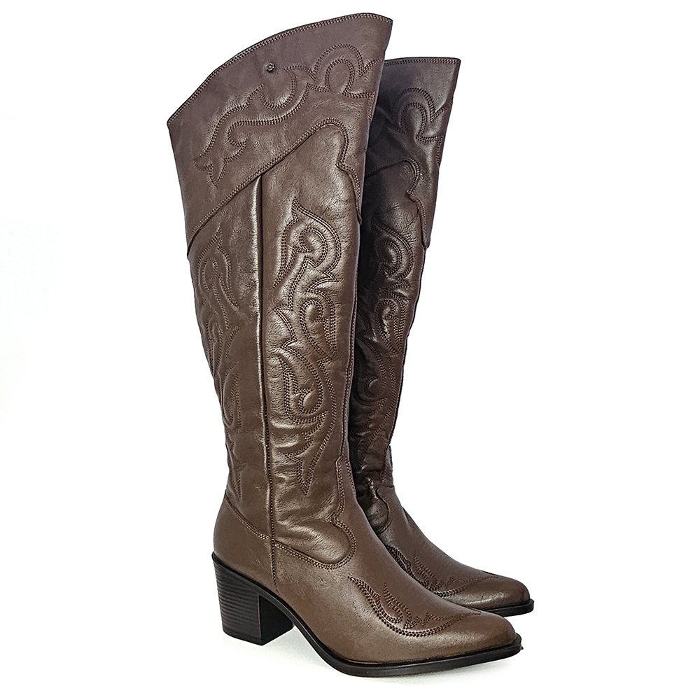 Bota Feminina NAS006 Couro Terracota Terracota 3