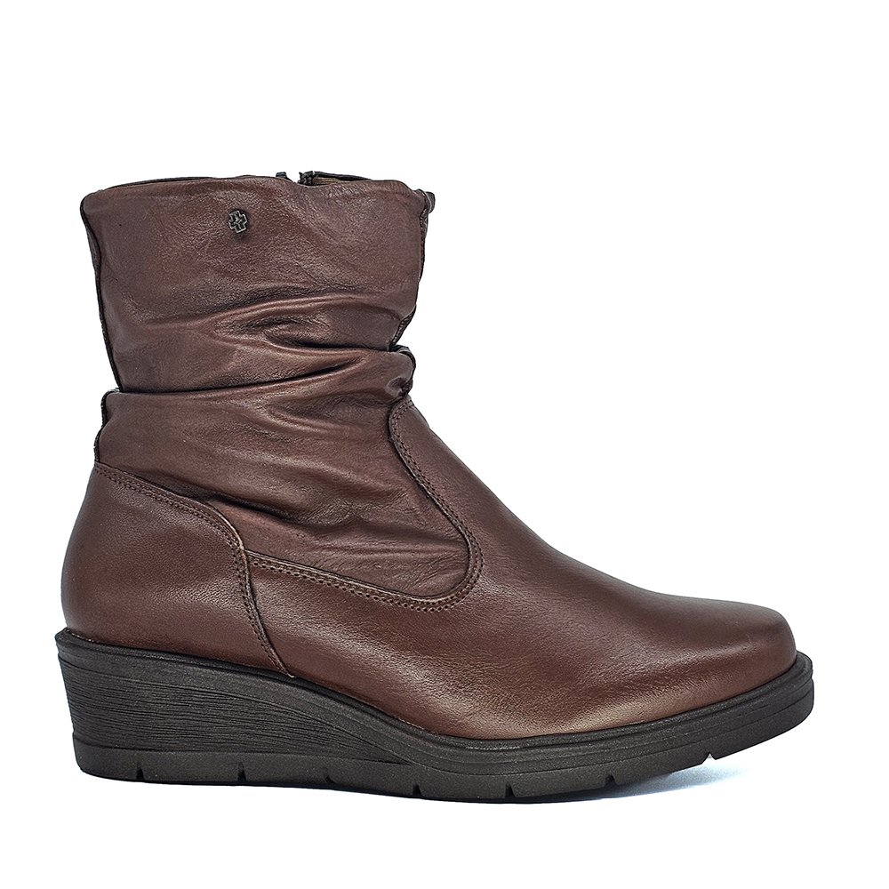 Bota Feminina NIC002 Couro Mogno