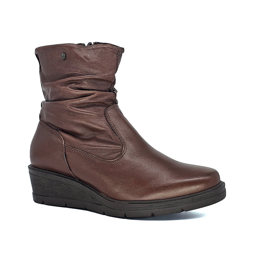Bota Feminina NIC002 Couro Mogno Marrom 2