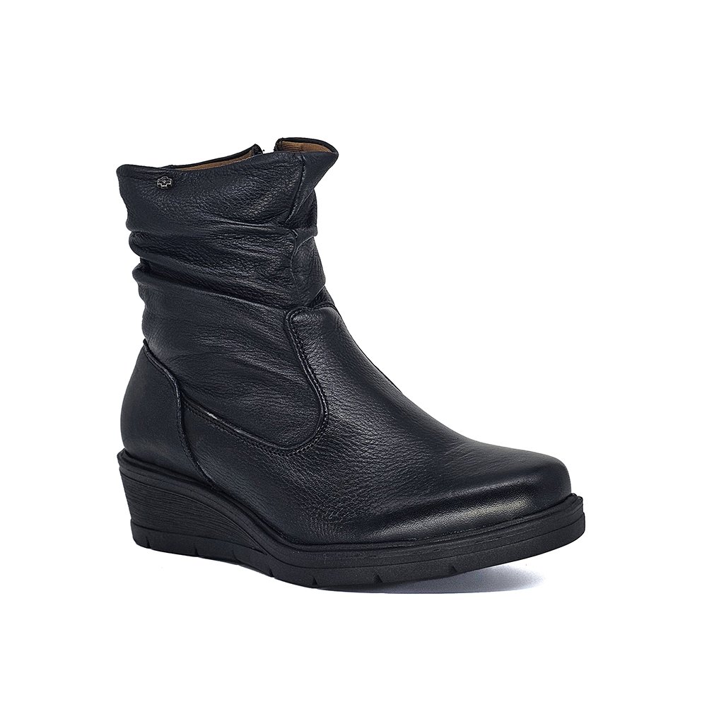 Bota Feminina NIC002 Couro Preto Preto 2