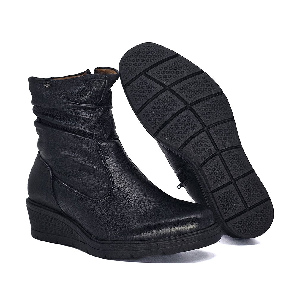 Bota Feminina NIC002 Couro Preto Preto 4