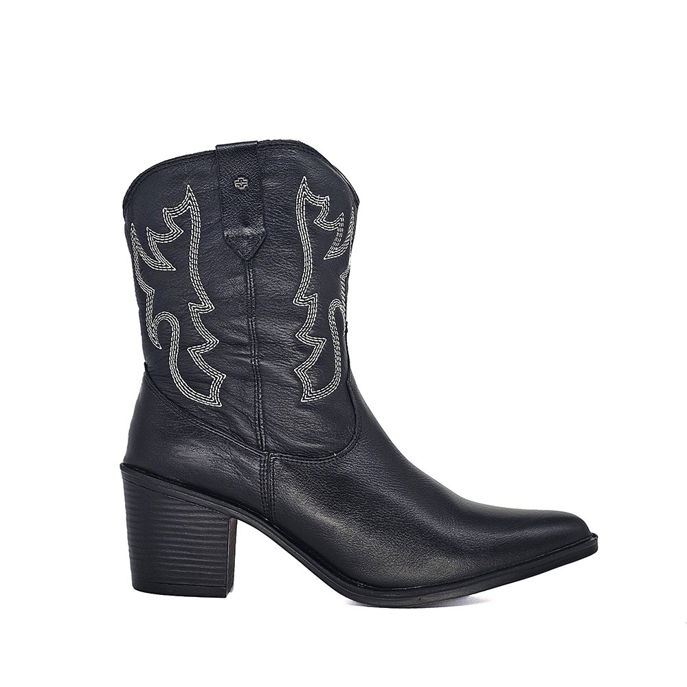 Bota Feminina NWE007 Couro Preto