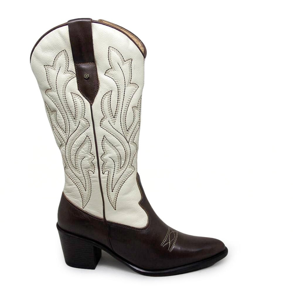 Bota Feminina NWE013 Couro Terracota Cristal