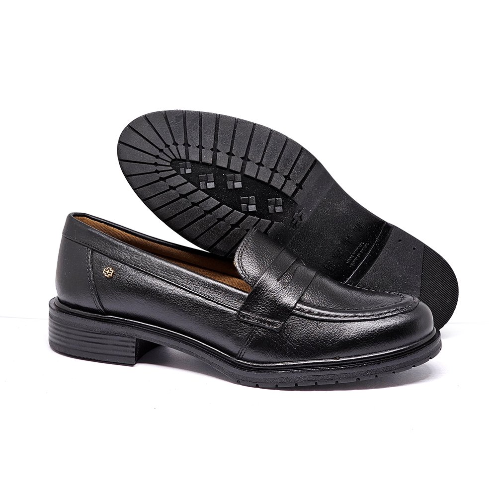 Sapato Feminino KAT053 Couro Preto Lustro Preto 3