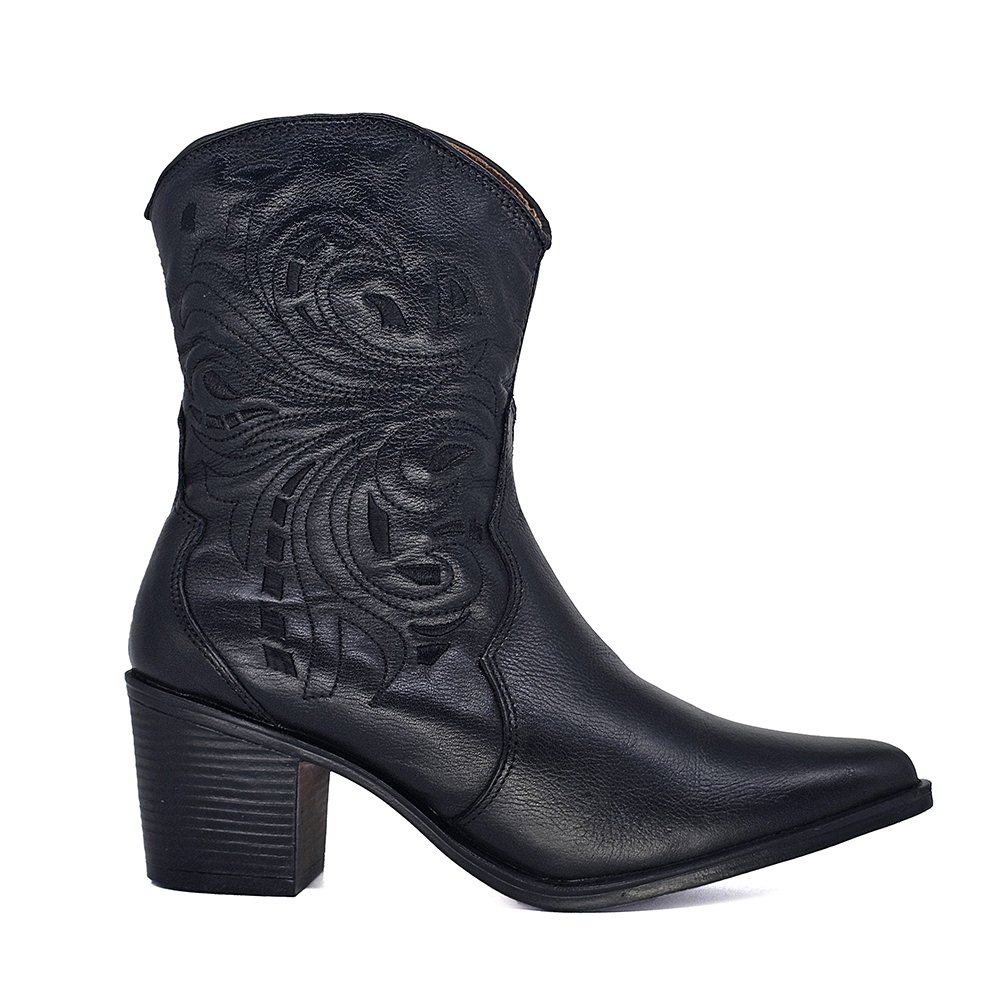 Bota Feminina NWE028 Couro Preto