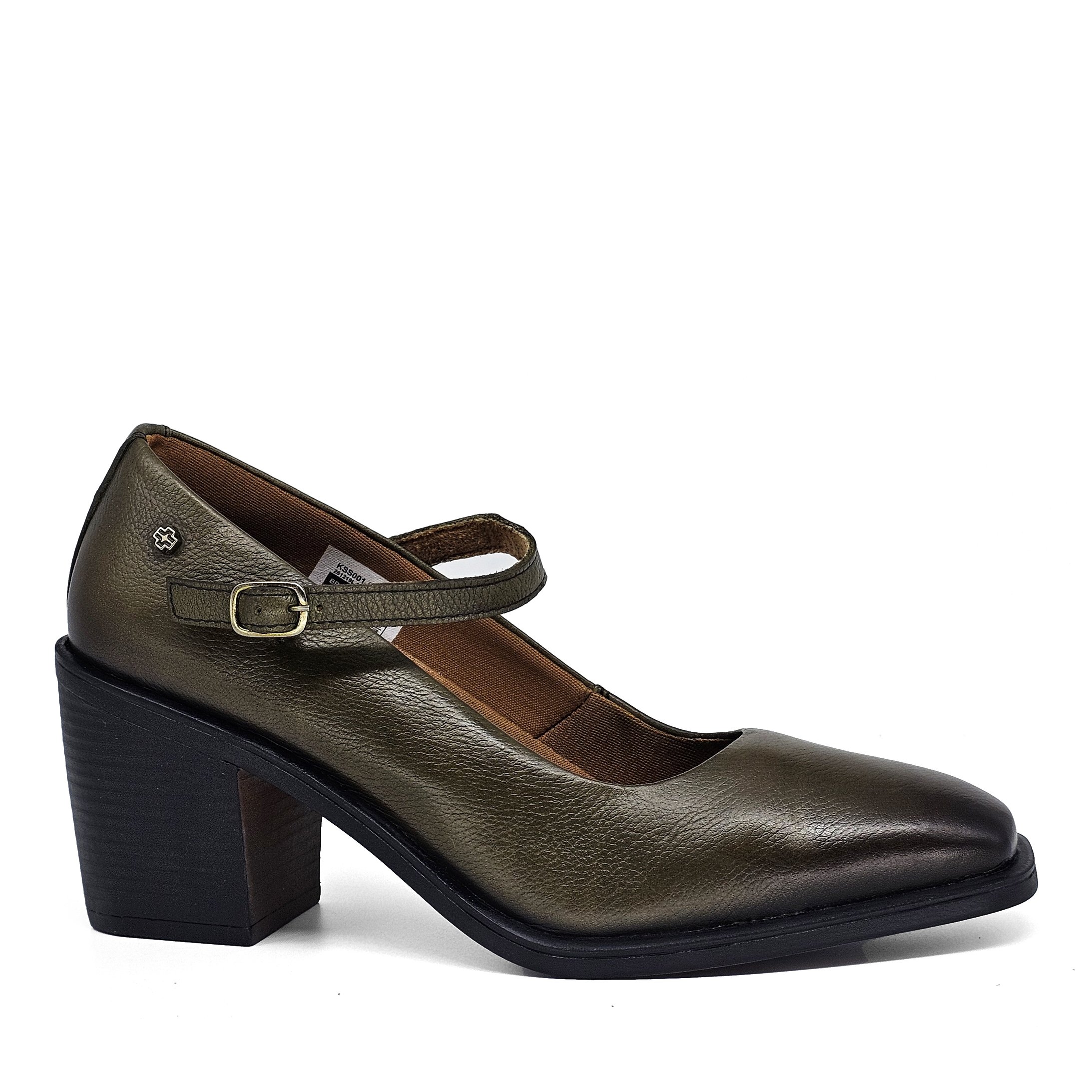 Sapato Feminino KSS001 Couro Militar Ferrugem Ferrugem 2