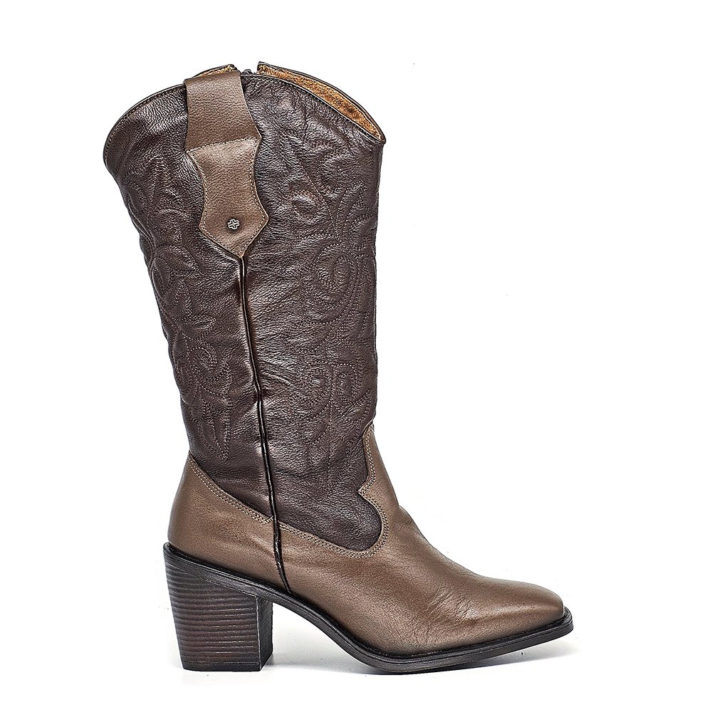 Bota Feminina OKL001 Couro Terracota