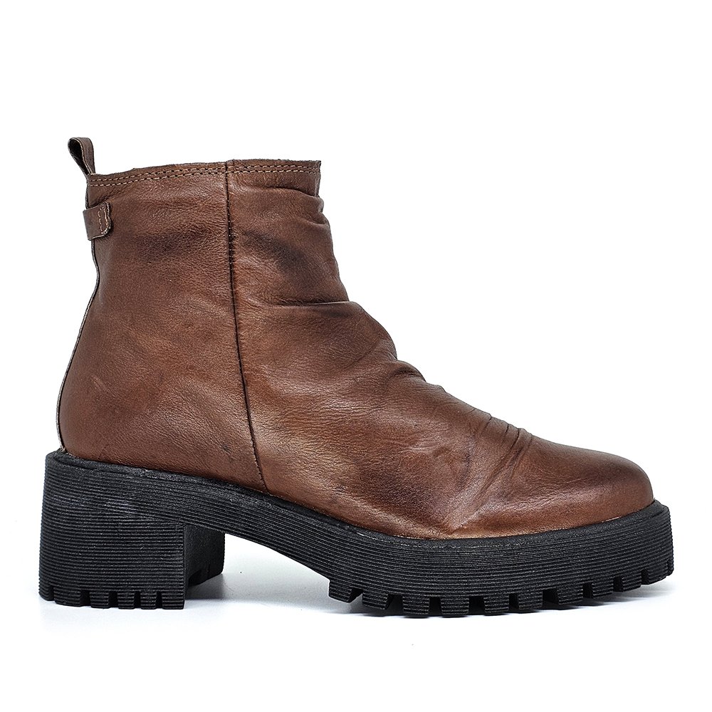 Bota Feminina MUN020E Couro Vita Mogno
