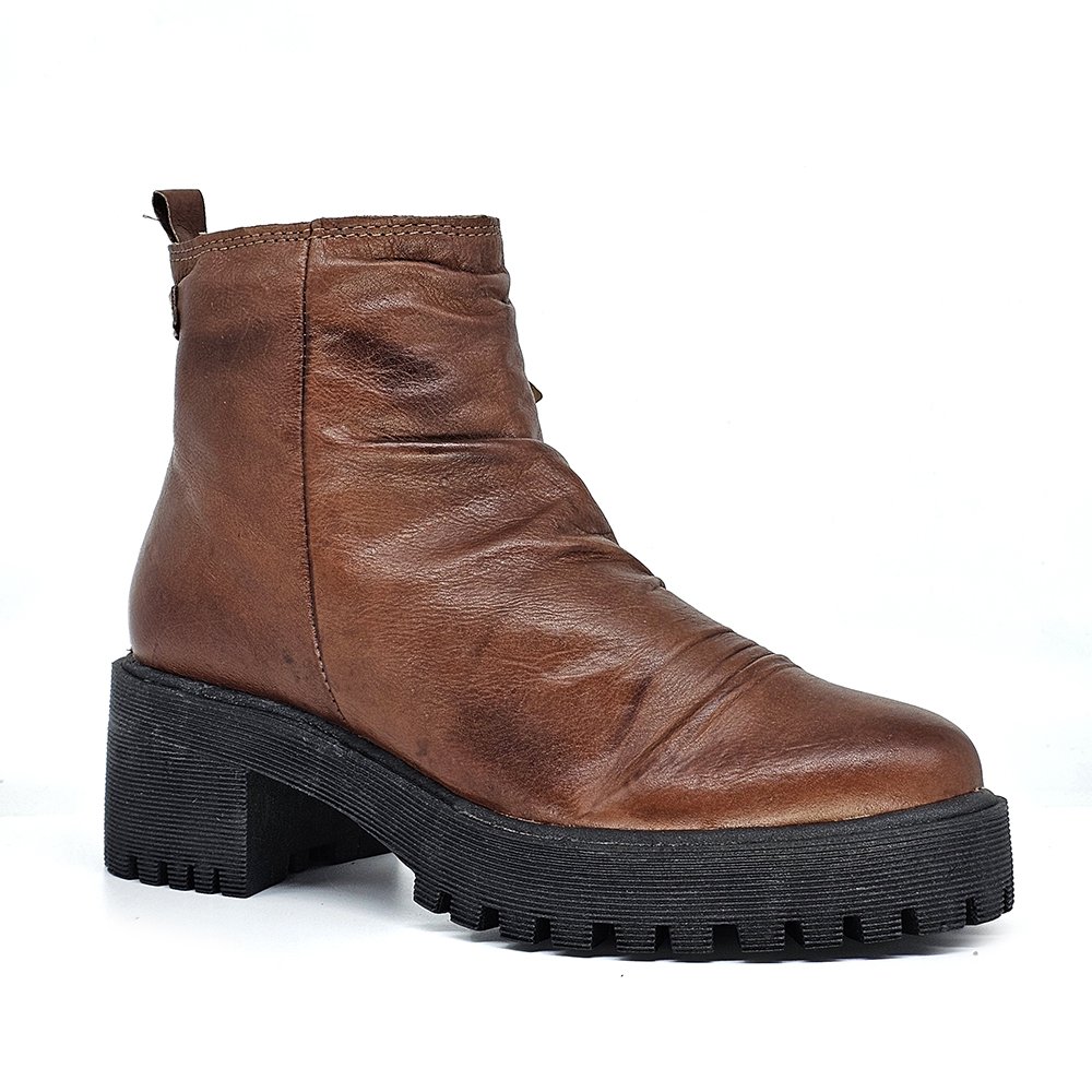 Bota Feminina MUN020E Couro Vita Mogno Marrom 2