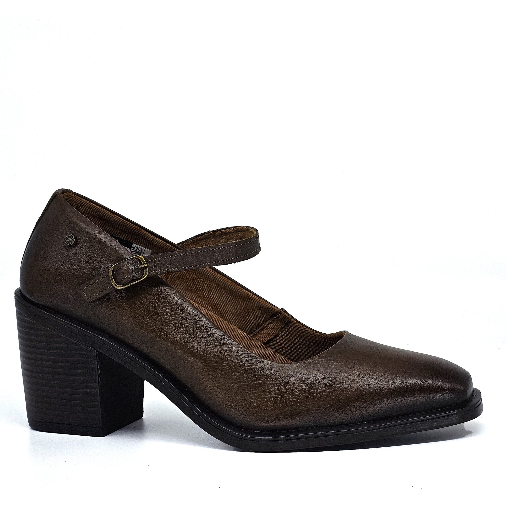 Sapato Feminino KSS001 Couro Terracota Ferrugem Marrom 2