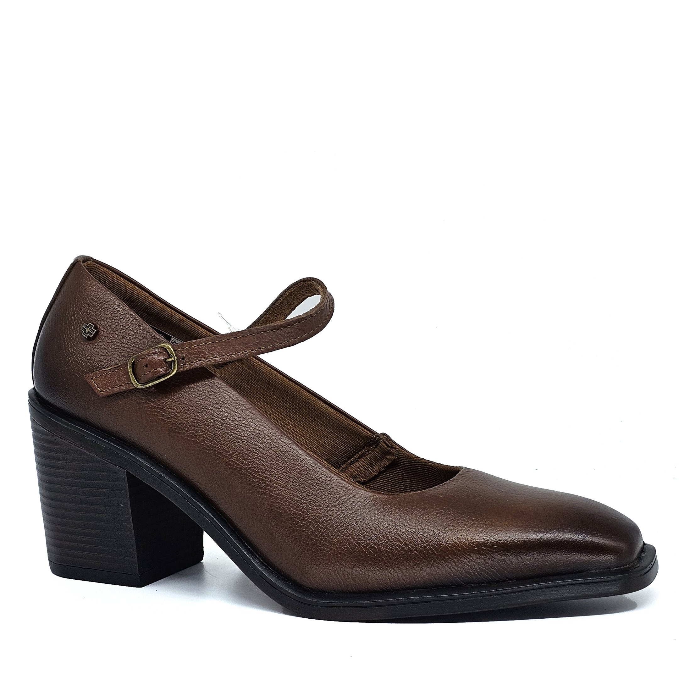 Sapato Feminino KSS001 Couro Mogno Ferrugem Marrom 2