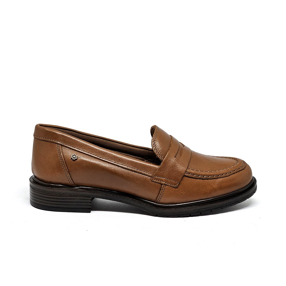 Sapato Feminino KAT053 Couro Tan Burned