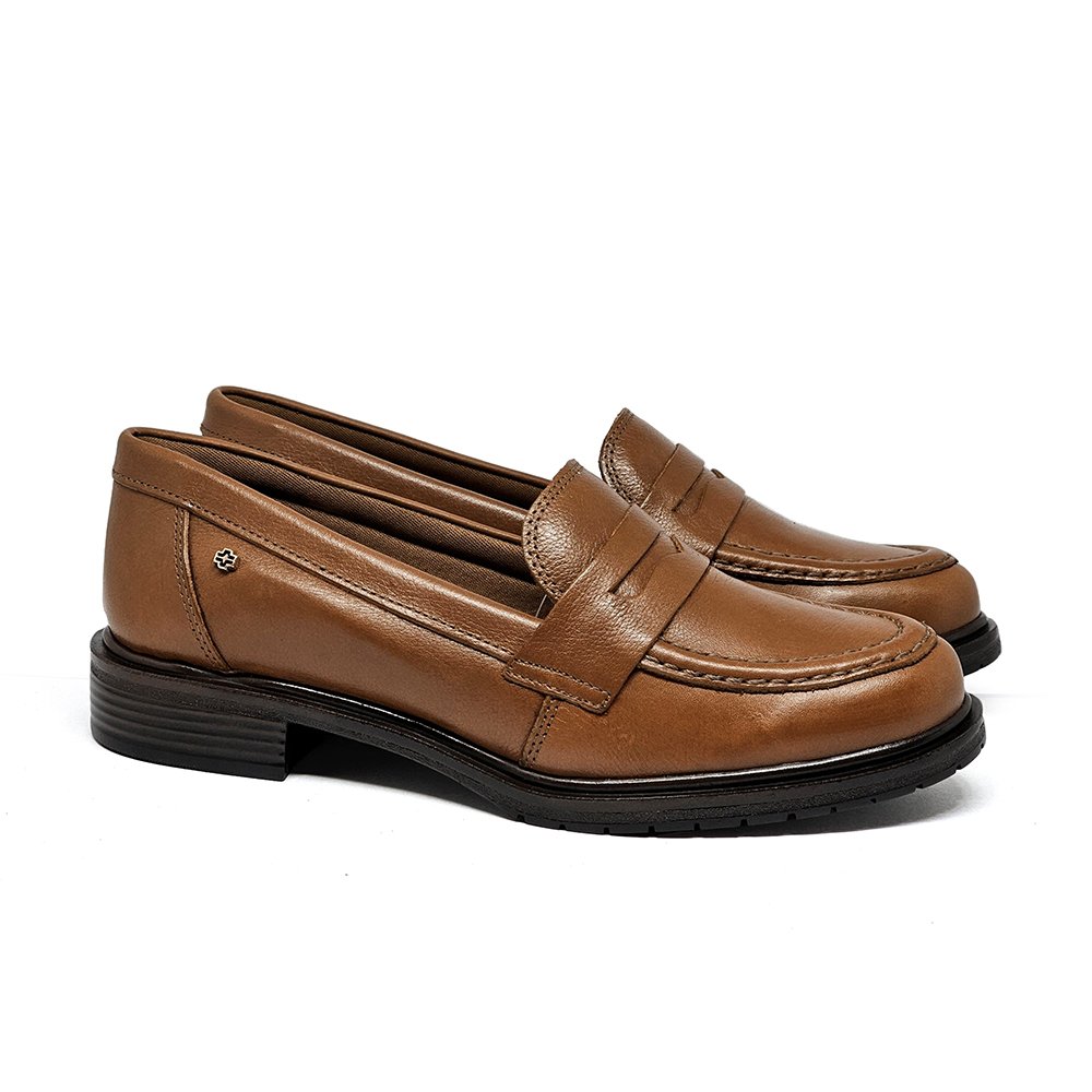 Sapato Feminino KAT053 Couro Tan Burned Marrom 2