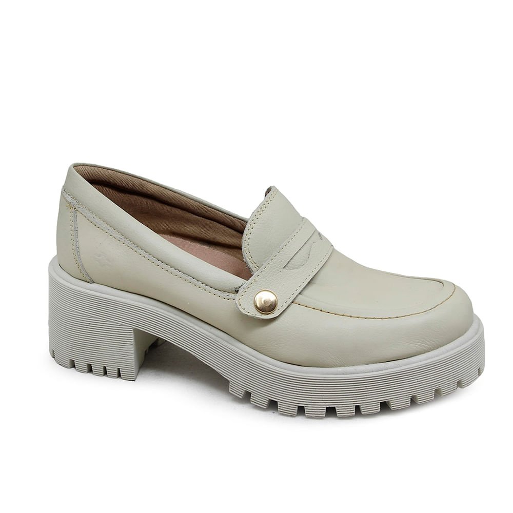 Sapato Feminino MUN023 Couro Cristal Branco 3