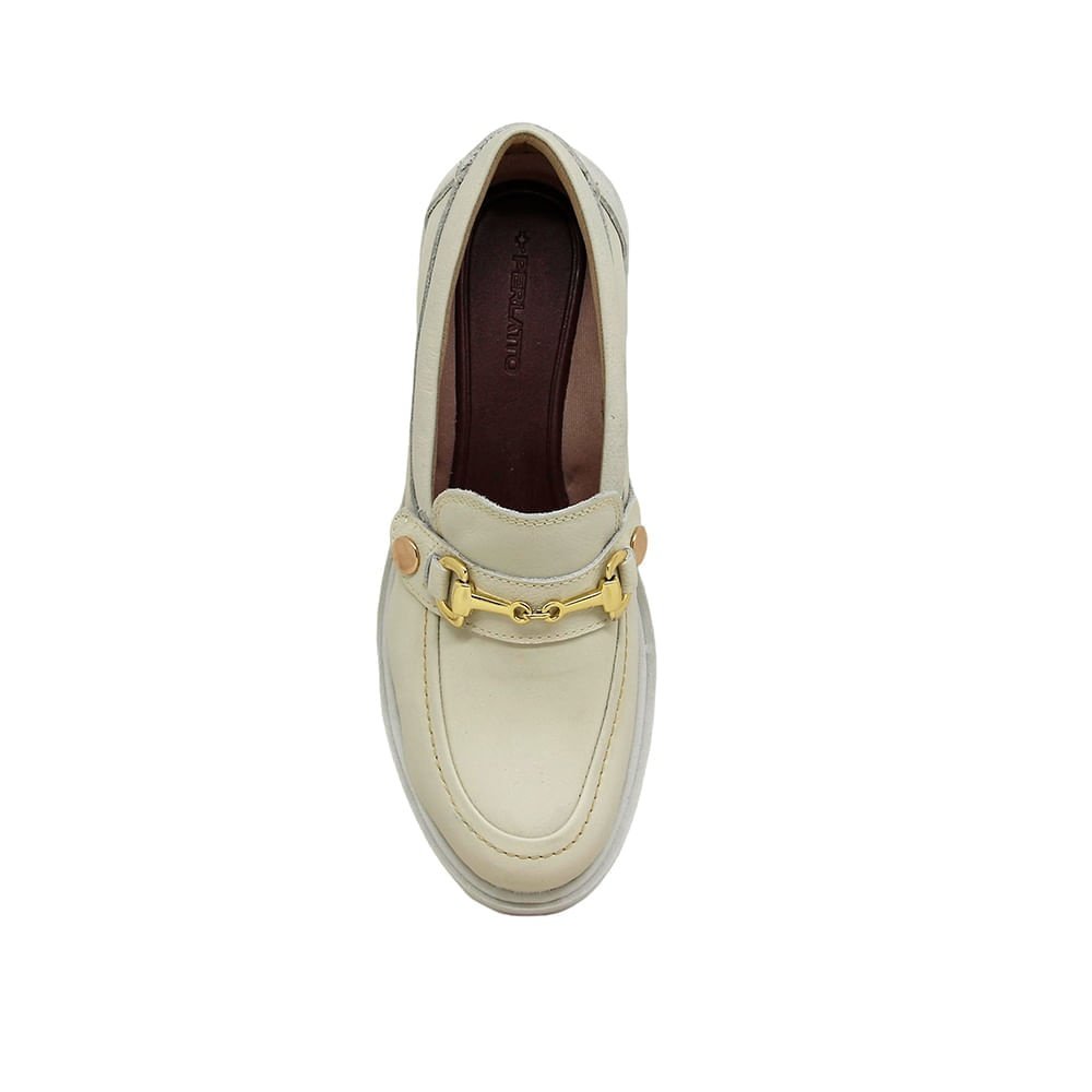 Sapato Feminino MUN023 Couro Cristal Branco 4