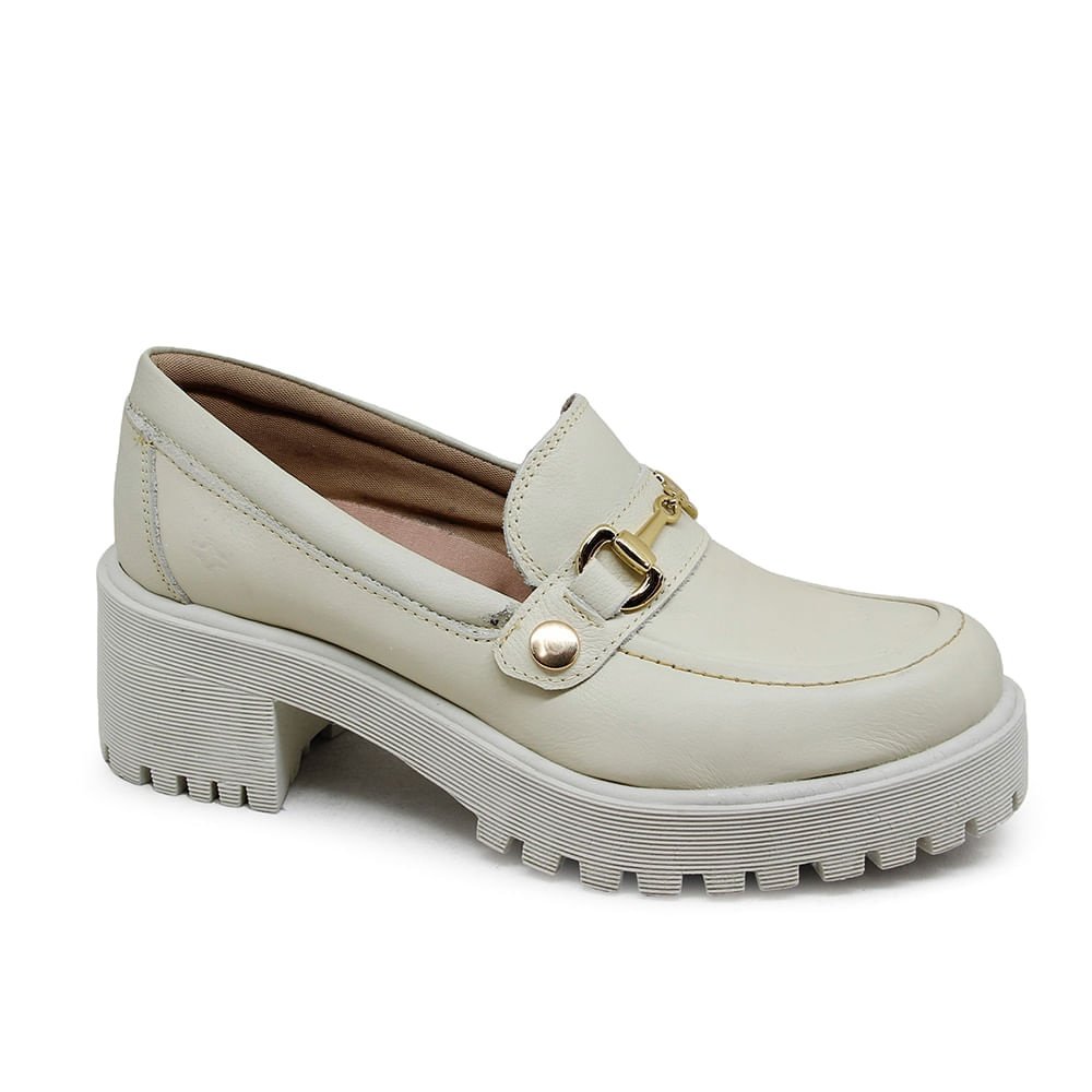 Sapato Feminino MUN023 Couro Cristal Branco 5