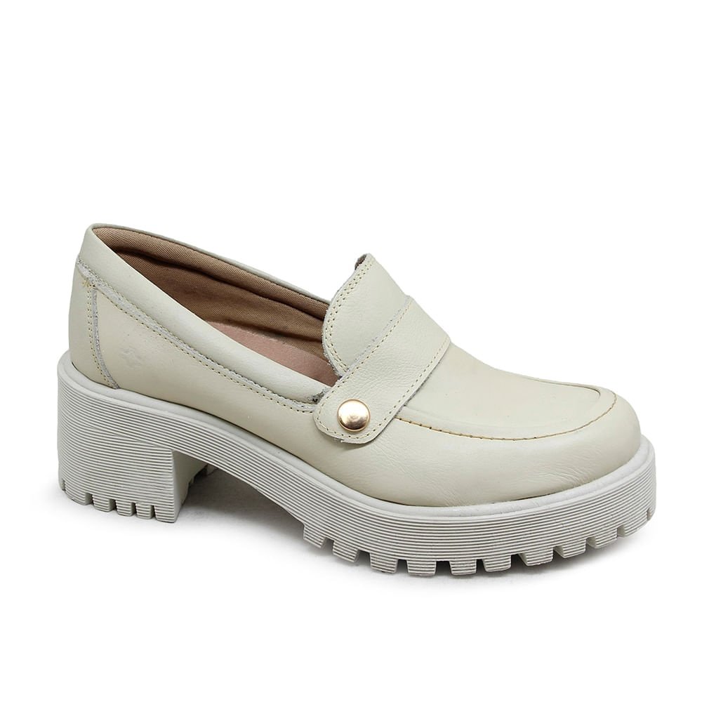 Sapato Feminino MUN023 Couro Cristal Branco 6