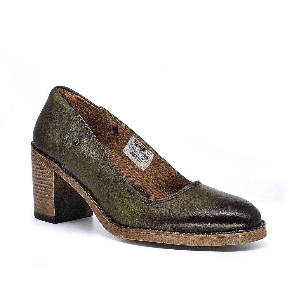 Sapato Feminino NAO003 Couro Militar Militar 2