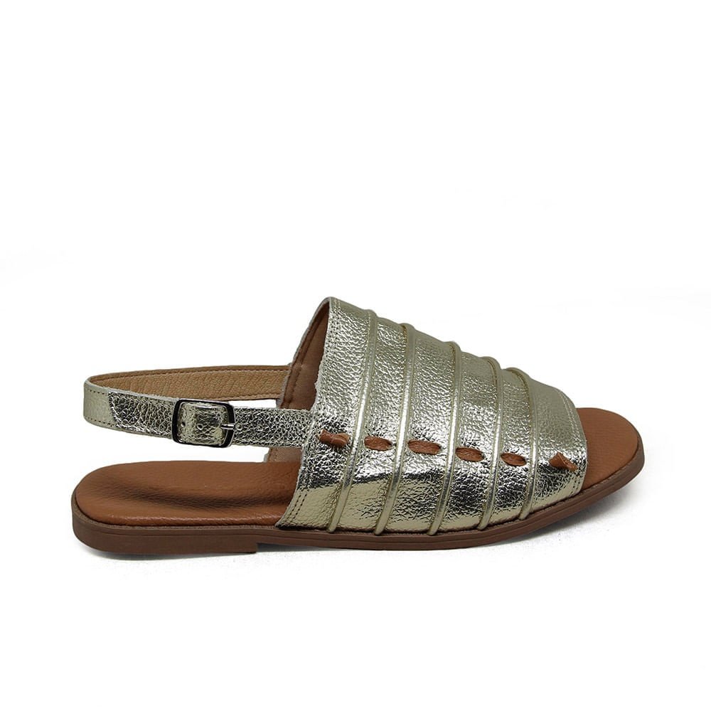 Sandália Masculina BEL0531 couro ouro castor