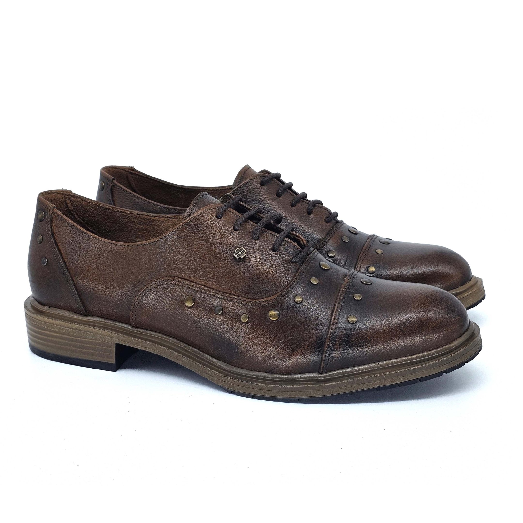 Sapato Feminino KAT057 Couro Tan Marrom 2