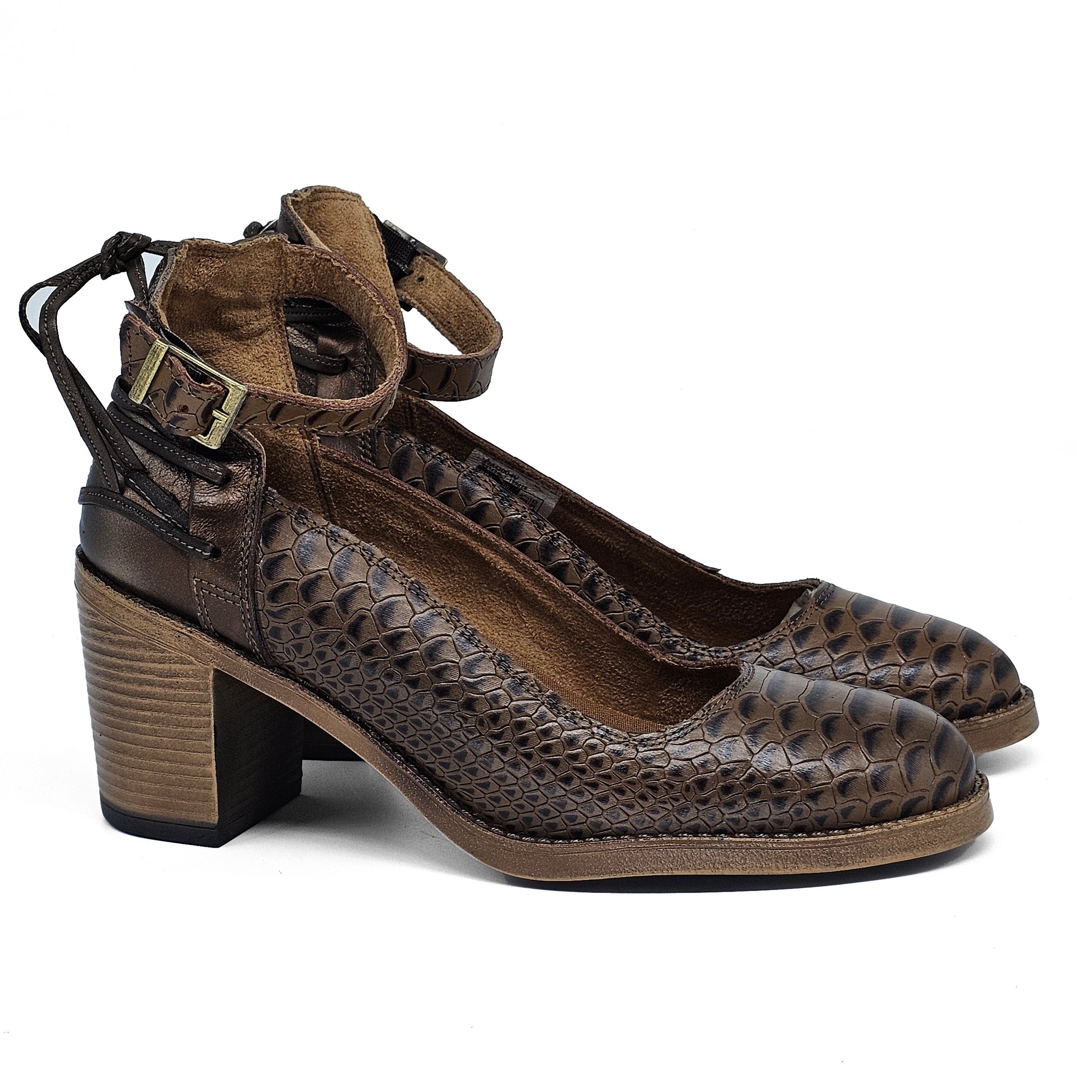 Sapato Feminino NAO004V Couro Anac Cafe Bronze Terracota Marrom 3